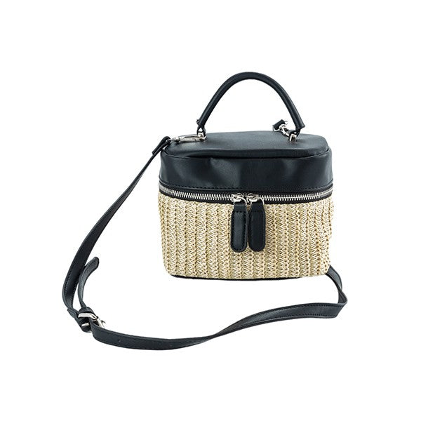 PU LEATHER BUCKET CROSSBODY BAG