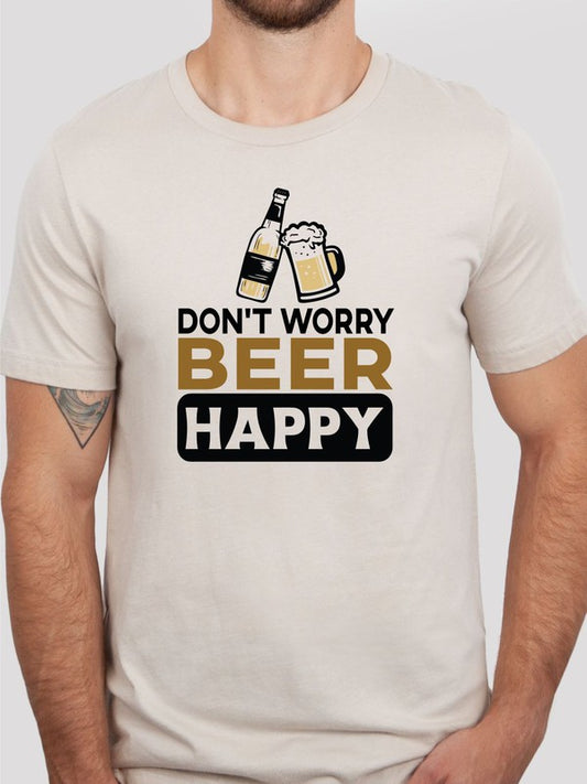 Don't Worry Beer Happy Crew Neck Softstyle Tee