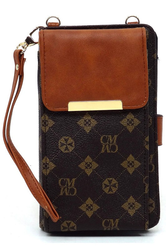 CM Monogram Wallet Crossbody Cell Phone Case