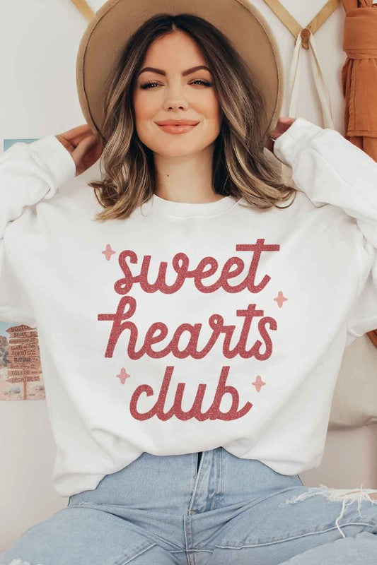 SWEET HEARTS CLUB GRAPHIC SWEATSHIRT