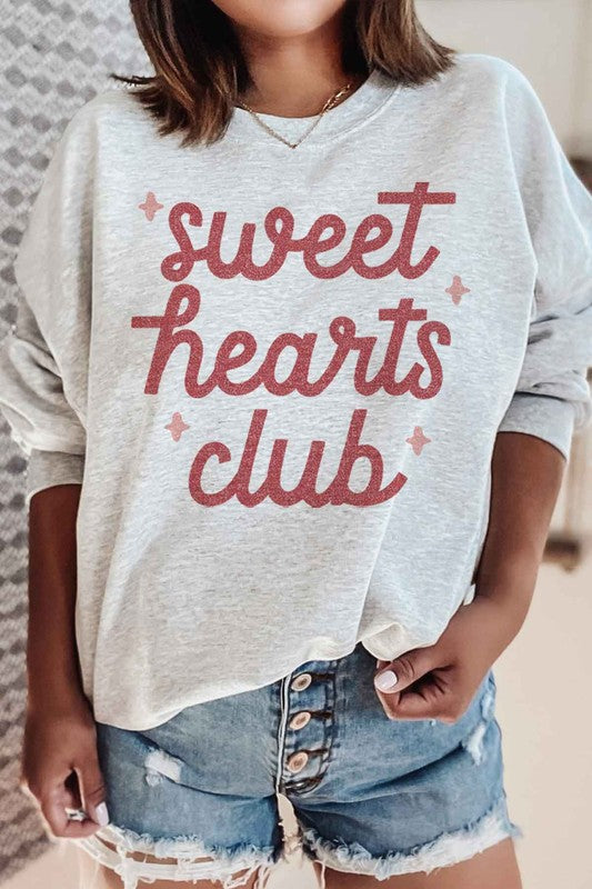 SWEET HEARTS CLUB GRAPHIC SWEATSHIRT