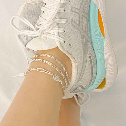 On Trend Chain Anklet, Set of 3