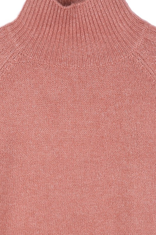 Crop mock neck sweater