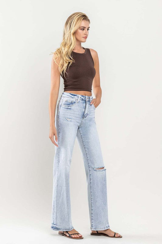 90s Vintage Super High Rise Flare Jeans