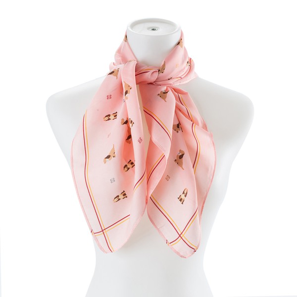 PUPPY PATTERN SILK FASHION SCARF