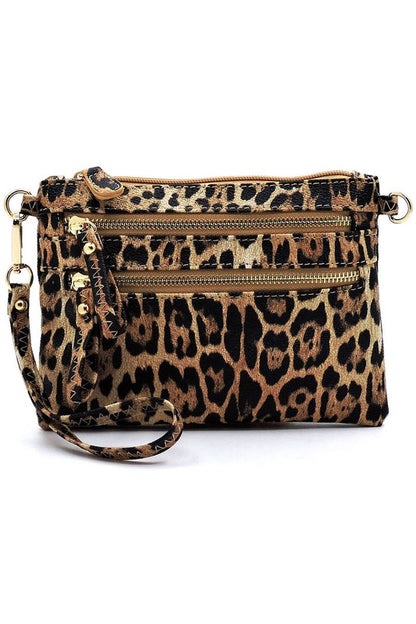 Leopard Clutch & Cross Body Bag