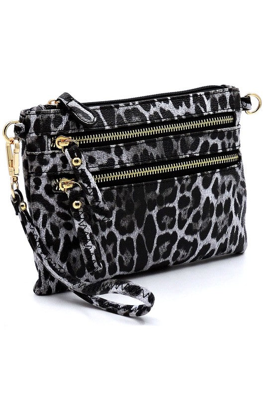 Leopard Clutch & Cross Body Bag