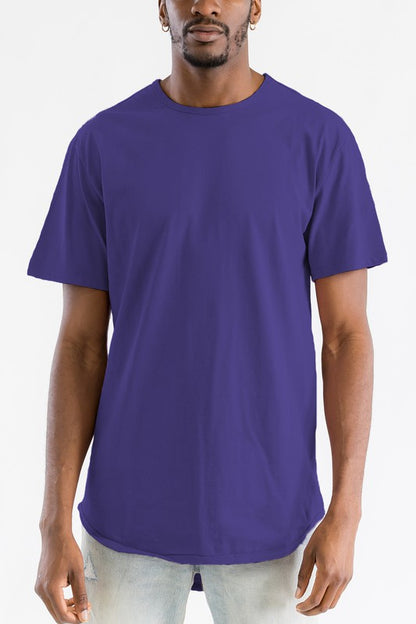 Extended Scallop Round Neck Tshirt