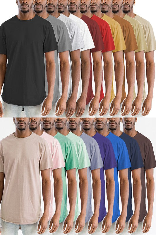 Extended Scallop Round Neck Tshirt