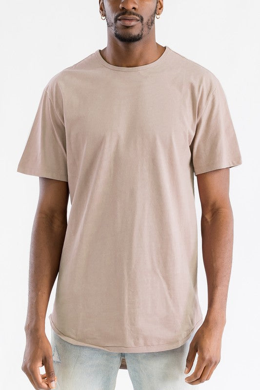 Extended Scallop Round Neck Tshirt