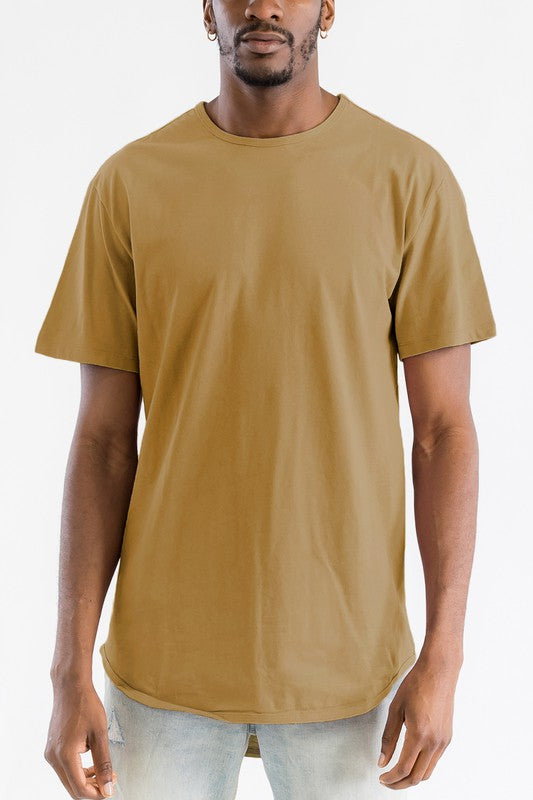 Extended Scallop Round Neck Tshirt