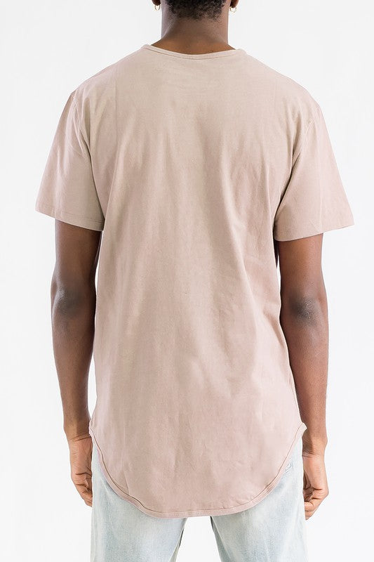 Extended Scallop Round Neck Tshirt