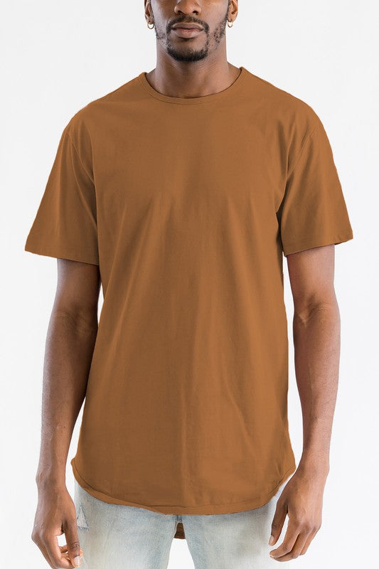 Extended Scallop Round Neck Tshirt