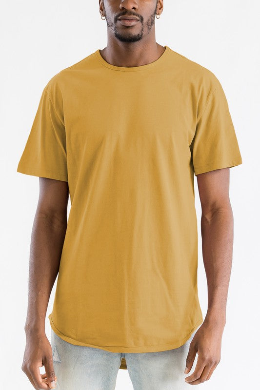 Extended Scallop Round Neck Tshirt