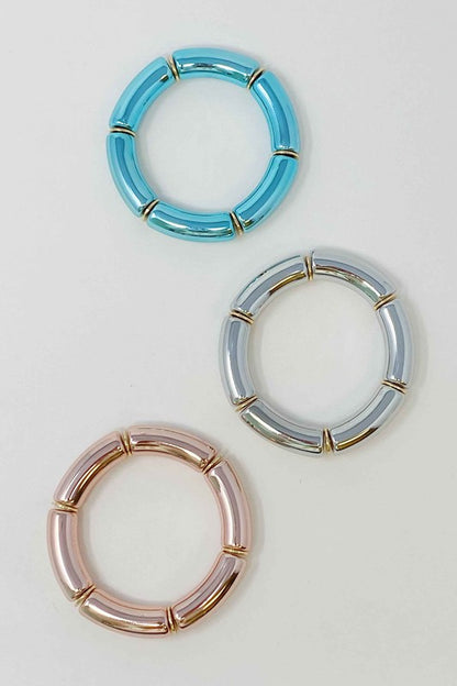 Colored Tube Stretch Bracelet