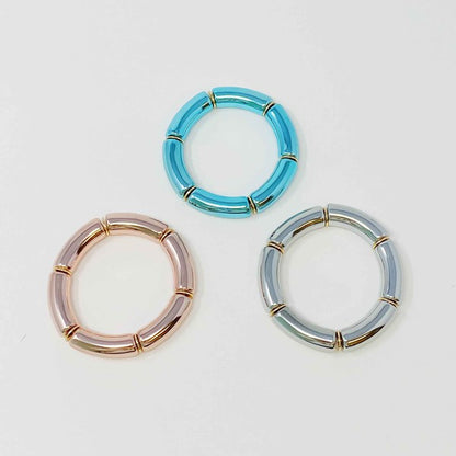 Colored Tube Stretch Bracelet