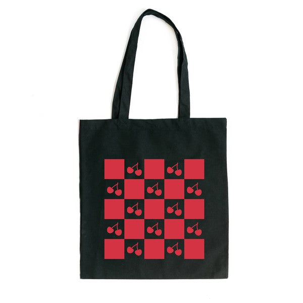 Checkerboard Cherries Tote