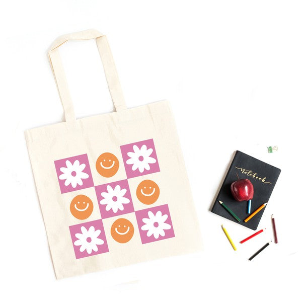 Retro Smiley Face Tote