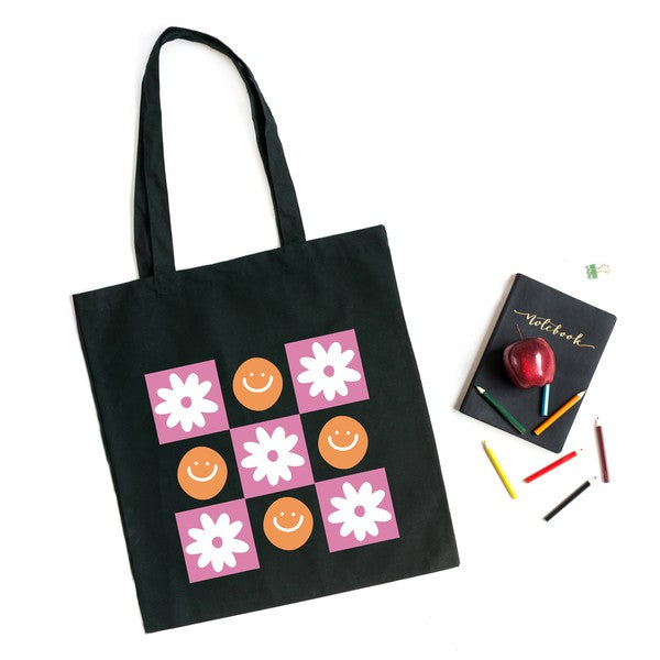 Retro Smiley Face Tote