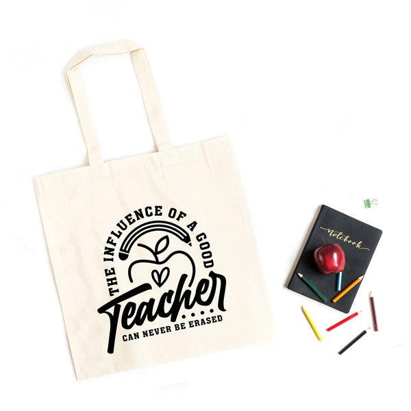 The Influence Of A Good Teacher Apple Tote