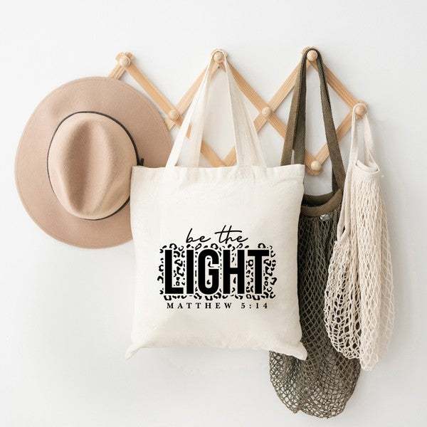 Be The Light Leopard Tote