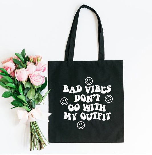 Don't Go With My Outfit Smiley Face Tote