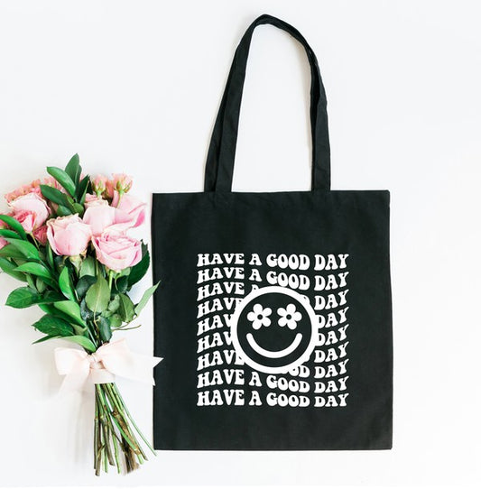 Have A Good Day Star Smiley Face Tote