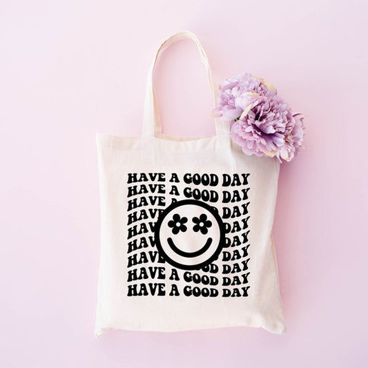 Have A Good Day Star Smiley Face Tote