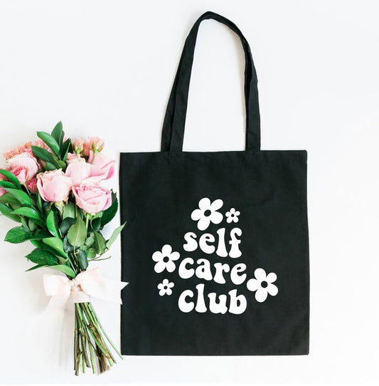 Self Care Club Flowers Tote