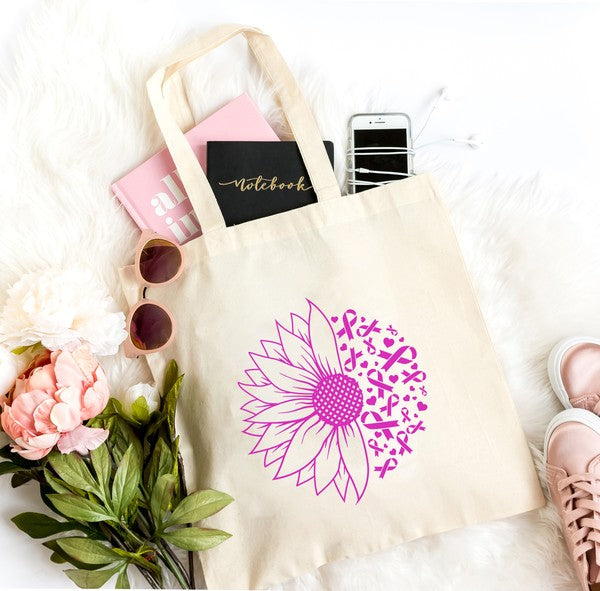 Sunflower Breast Cancer Tote