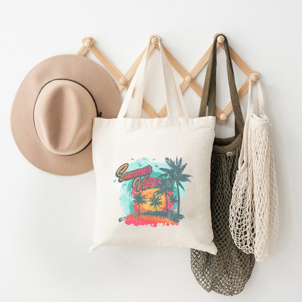 Summer Vibes Vintage Tote