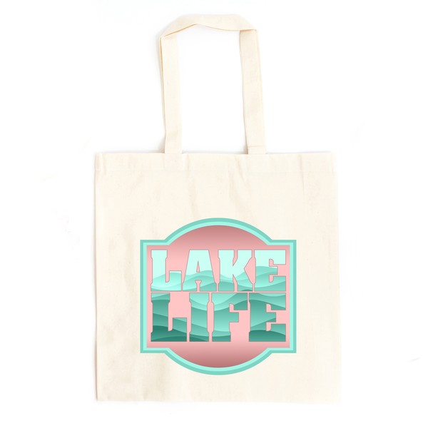 Lake Life Vintage Tote