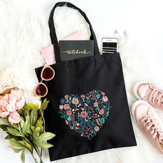 Flower Heart Tote