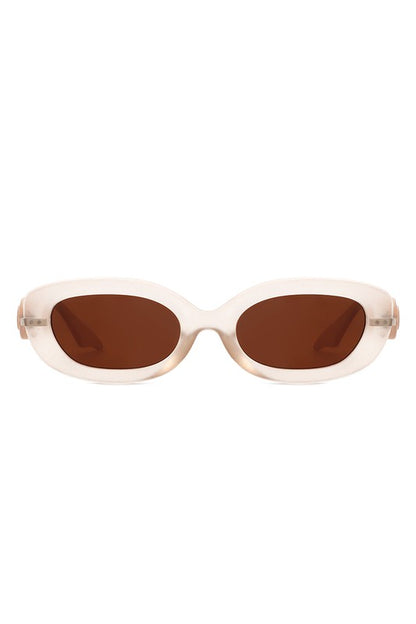 Round Narrow Oval Chic Fashion Sunglasses