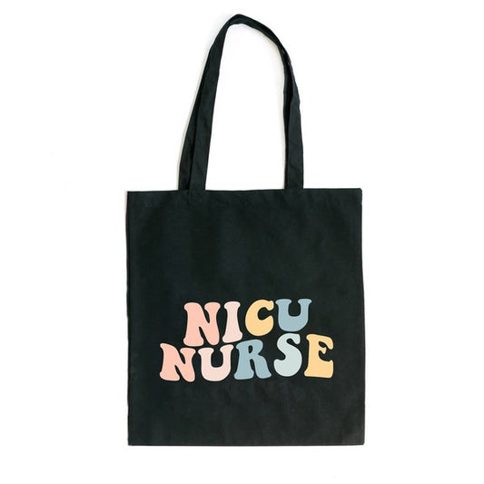 NICU Nurse Wavy Pastel Colorful Tote