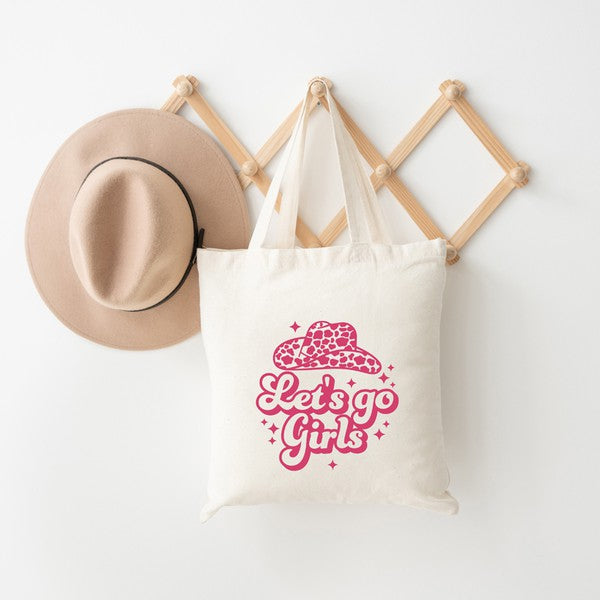 Let's Go Girls Leopard Hat Tote