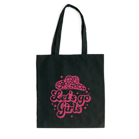 Let's Go Girls Leopard Hat Tote