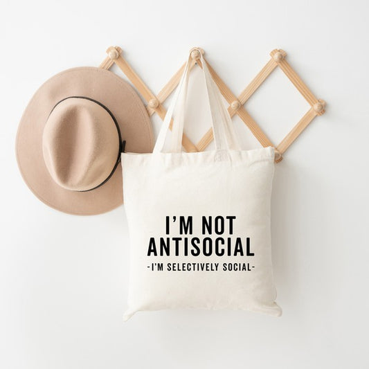 I'm Not Antisocial Tote