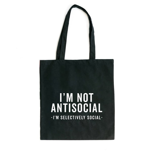 I'm Not Antisocial Tote