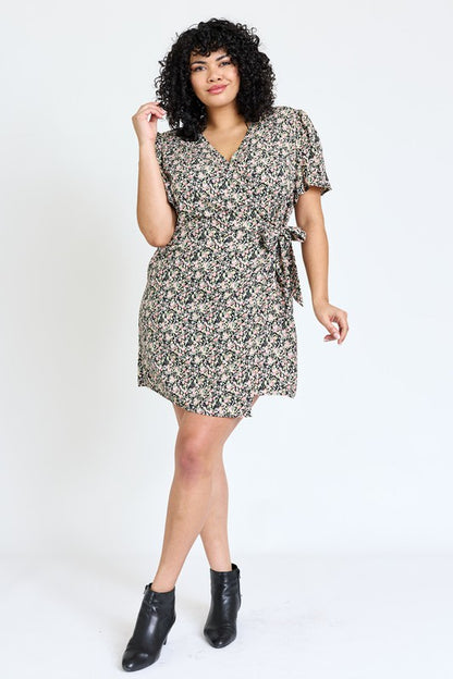 Ditsy Floral Wrap Dress