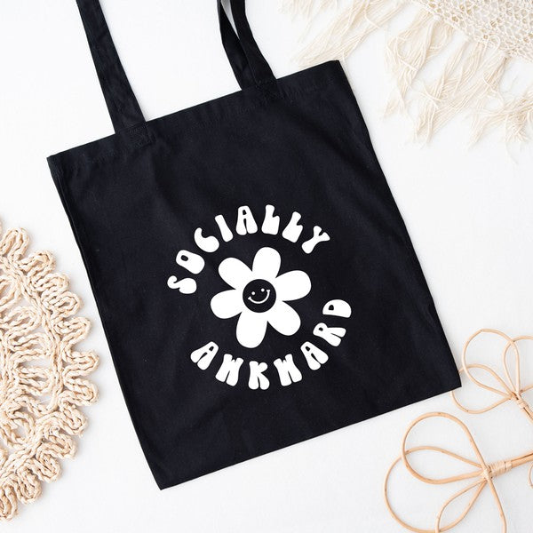 Socially Awkward Smiley Face  Tote