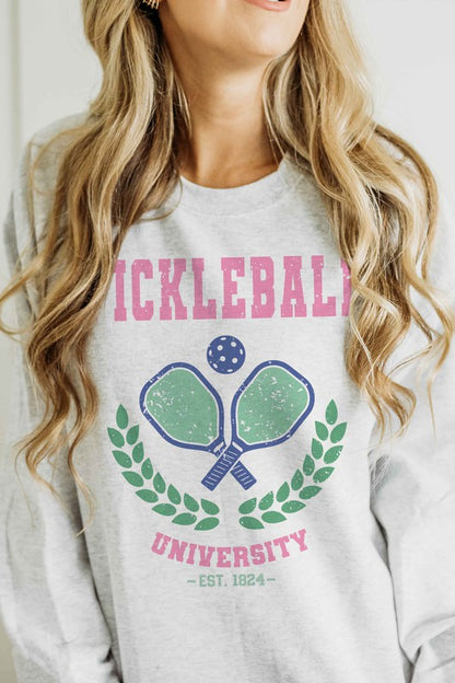 PICKLEBALL UNIVERSITY GRAPHIC SWEATSHIRT