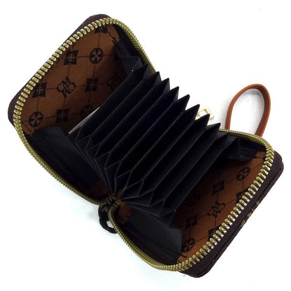 CM Monogram Accordion Card Holder Wallet Wristlet