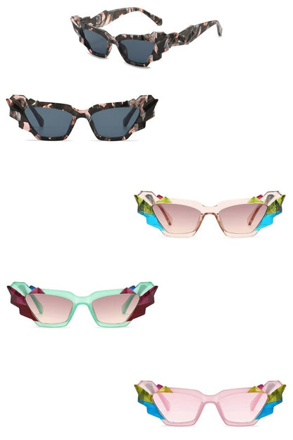 Geometric Irregular Cat Eye Fashion Sunglasses