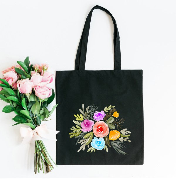 Watercolor Bouquet Tote