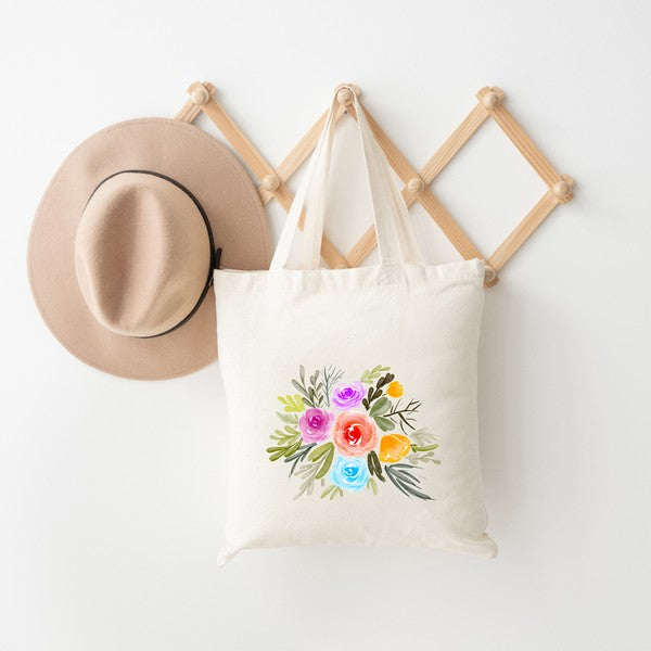 Watercolor Bouquet Tote