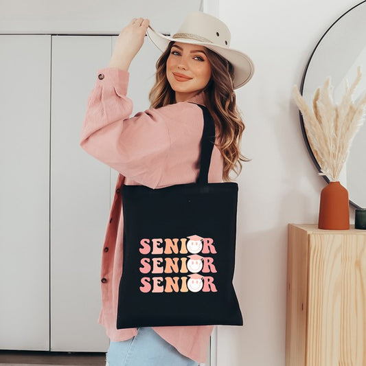 Senior Stacked Smiley Tote