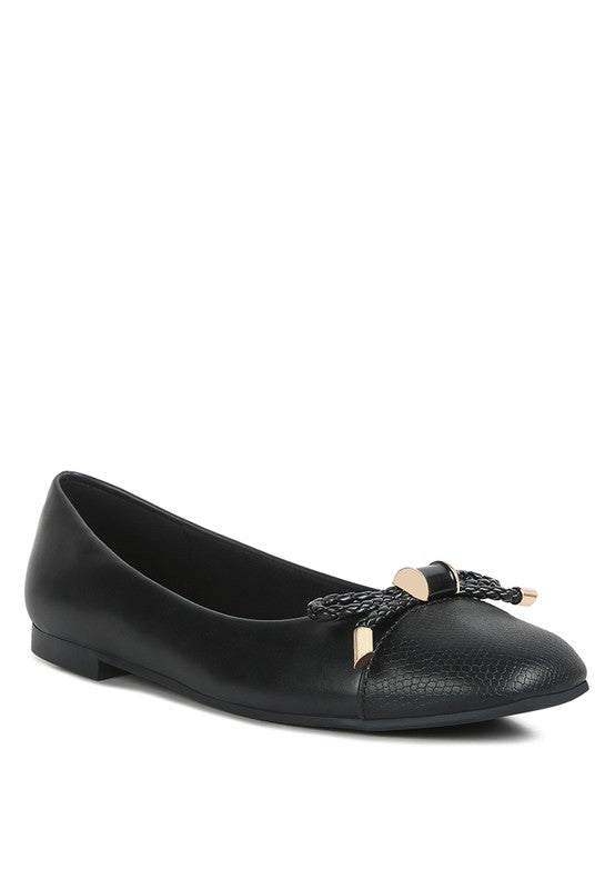 MOI Metallic Embellished Flat Ballerinas