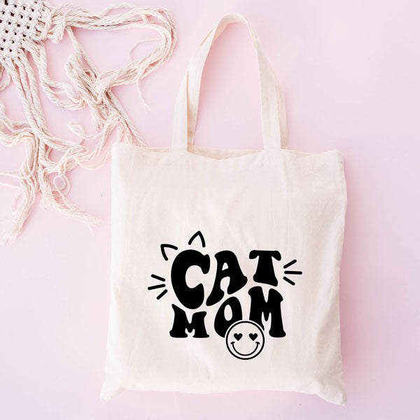 Cat Mom Smiley Tote