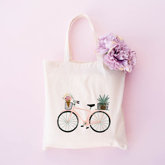 Bicycle With Flowers Tote